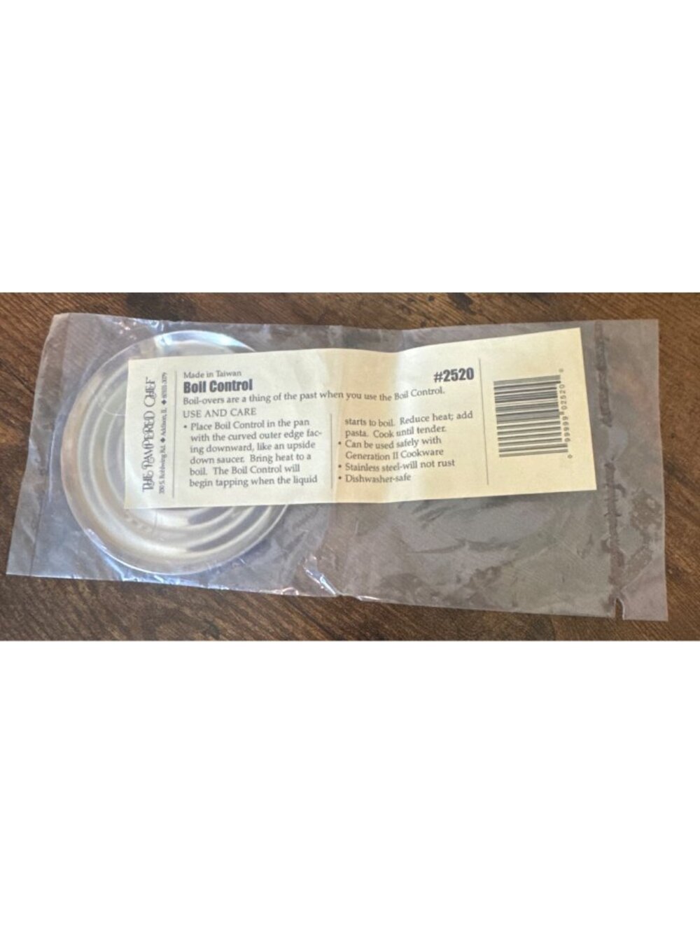 New Pampered Chef Stainless Steel Boil Control 5250